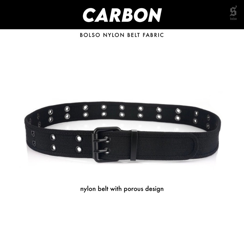 BOLSO เข็มขัด รุ่น carbon เข็มขัดไนลอน