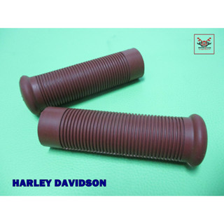 HARLEY DAVIDSON (22 mm.) “KIJIMA” HAND GRIP “BROWN” SET  //  ปลอกแฮนด์ ปลอกมือจับ ฮาร์เลย์ "สีน้ำตาล" สินค้าคุณภาพดี