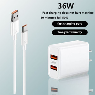 【1 year warranty】หัวชาร์จ charger สําหรับ 14plus oppa xiaomi Android USB port 36W dual head
