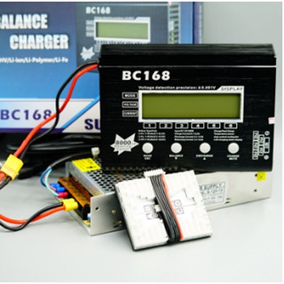 [เครื่องชาท] BC168 V.3  ตั้งชาร์จ Li-Hv ได้ พร้อมสวิทชิ่ง 12V 10A ต่อสายพร้อมใช้งาน