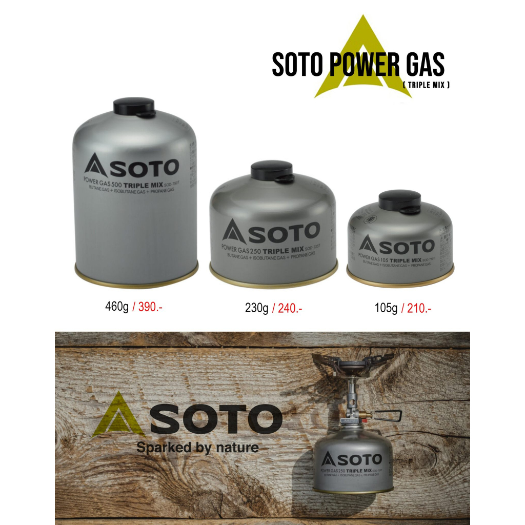 แก๊สซาลาเปา SOTO Power Gas Triple Mix