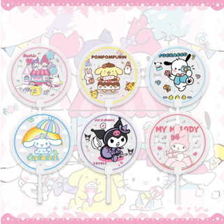 Sanrio พัดถือ ขนาดเล็ก แบบพกพา Melody Kuromi ลายการ์ตูน แฟชั่นฤดูร้อน สําหรับนักเรียน