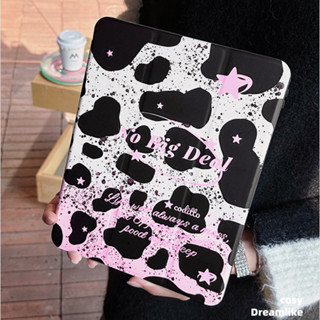 🔥ส่งจากไท🔥cow star นม ดาว อะคริลิค เคส iPad 10.2 Gen10 9 8 2022 เคสไอแพด2021 Air4 5 10.9 11pro Case พร้อมช่องเสียบปากกา