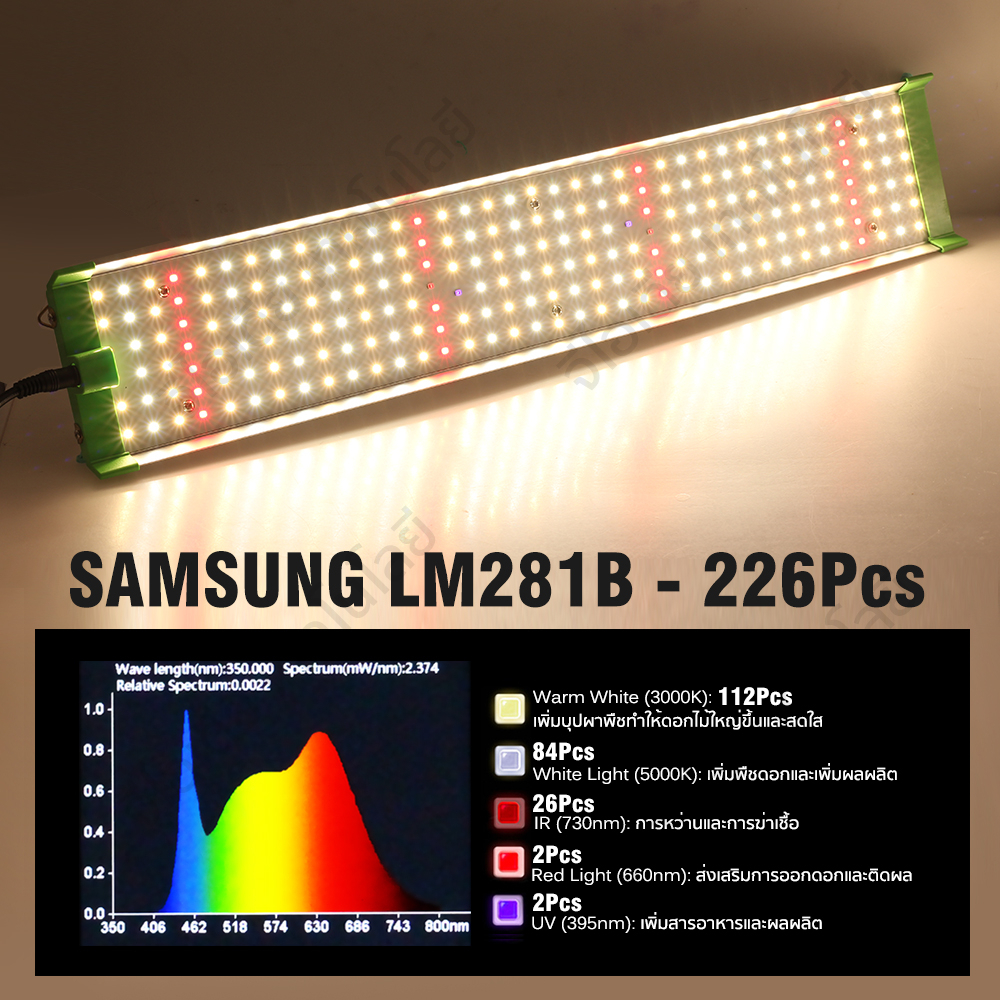 LEDไฟปลูกต้นไม้ Grow Light เต็มสเปกตรัม 850W 1500W LM281B รูปที่ 3