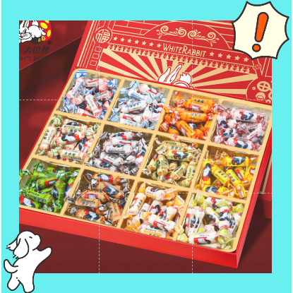 ท๊อฟฟี่กระต่ายขาว500g เทศกาลปีใหม่ขนมแต่งงานขนมผลไม้ขนมคริสต์มาส114g