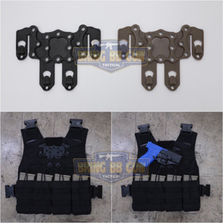 BlackHawk Molle Plate (เพลทรังผึ้ง) (เพลทร้อยเสื้อเกราะ) (Molle Plate)  คุณสมบัติ : #เพลทติดเสื้อเวส สำหรับใช้ติดซองปืน