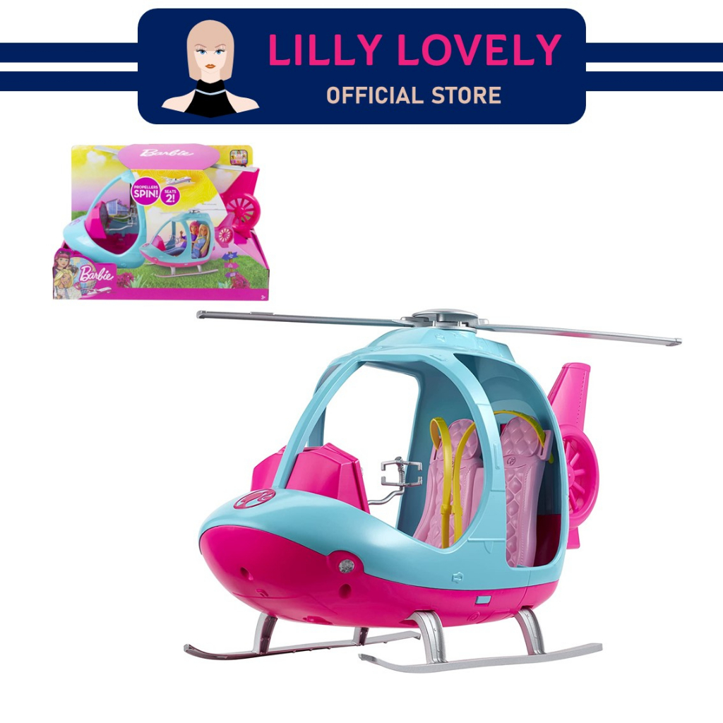 Barbie Travel Helicopter เฮลิคอปเตอร์ ตุ๊กตาบาร์บี้ เฟอร์นิเจอร์บ้านตุ๊กตา รุ่น FWY29
