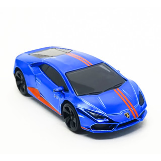 รถเหล็กมาจอเร็ต Majorette Lamborghini Huracan Avio - Chrome Series สีโครเมี่ยมน้ำเงิน ขนาด 1/64 ยาว 8 cm มือสอง #002