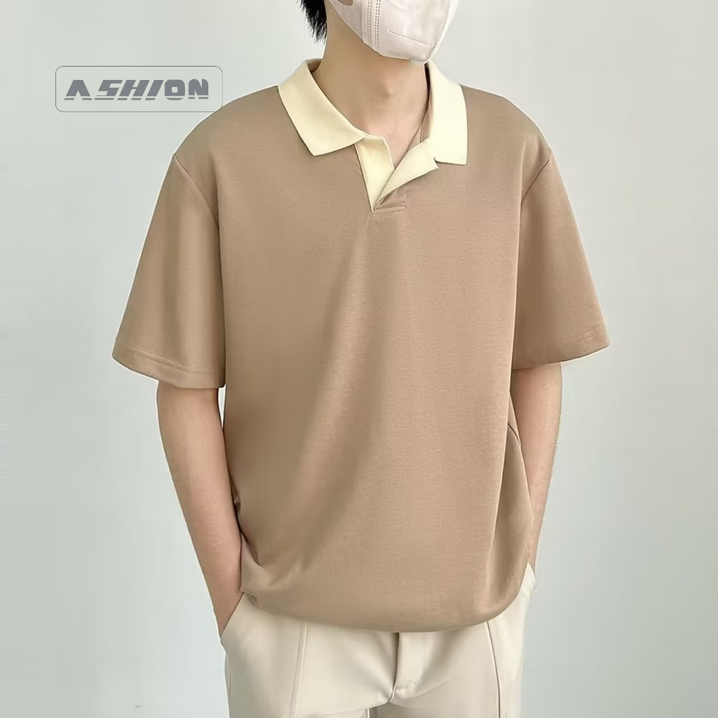 Eashion🔥พร้อมส่ง🔥Cod เสื้อโปโลแขนสั้นลําลอง ผ้าถัก ใส่สบาย แฟชั่นฤดูร้อน สําหรับผู้ชาย