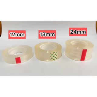 (1ม้วน) เทปใส1นิ้ว 12mm/18mm/24mm 36y แกน1นิ้ว เทปสำนักงานม้วนเล็ก เทปใส