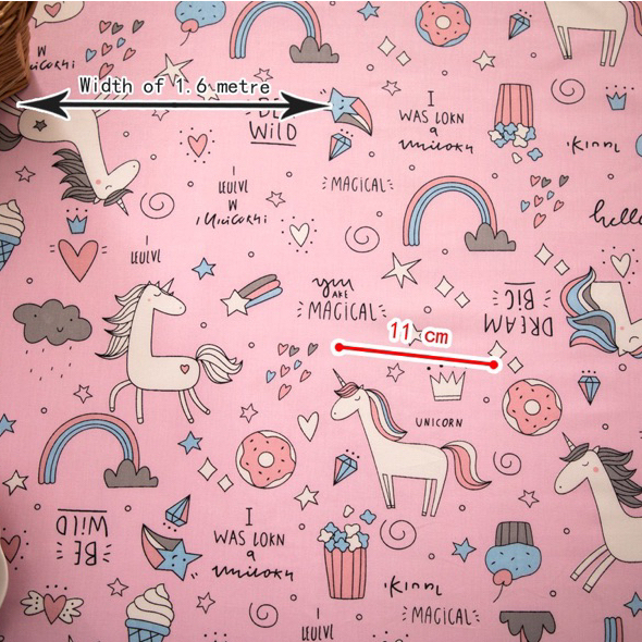 ผ้าคอตตอน 100% ทอทวิล ผ้าเมตร หน้ากว้าง 1.6 เมตร พิมพ์ลายดอกไม้