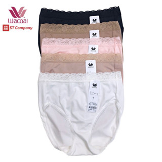 Wacoal Panty กางเกงใน ขอบลูกไม้ ทรงเต็มตัว เอวสูง (Short) รุ่น WU4M02  WU4C35 กางเกงในผู้หญิง กางเกงในหญิง ผู้หญิง