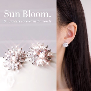 SweetFuchsia - Sun Bloom diamond earrings | ต่างหูเพชร