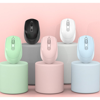 Wireless Mouse+บลูทูธ เม้าส์ไร้สายสองระบบ USB 2.4G+ฺBT มีแบตในตัว สามารถชาร์จได้