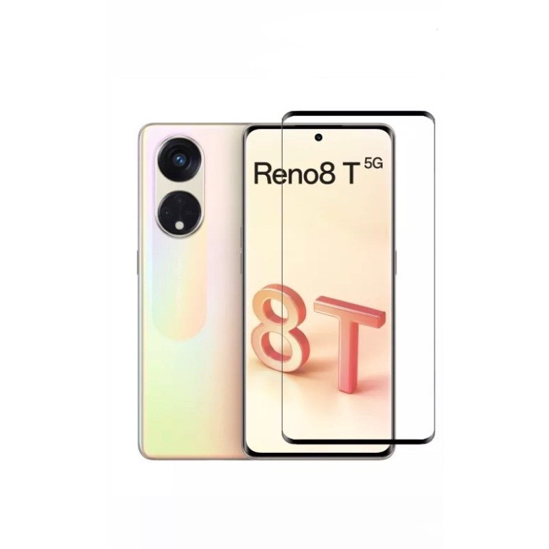 [ส่งจากไทย] ฟิล์มกระจกนิรภัย เต็มจอ OPPO Reno 8T (5G) /ฟิล์มกระจกขอบดำ OPPO
