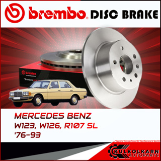 จานเบรกหลัง   BENZ W123, W126, R107 SL ปี 76-93 (08 1395 40)