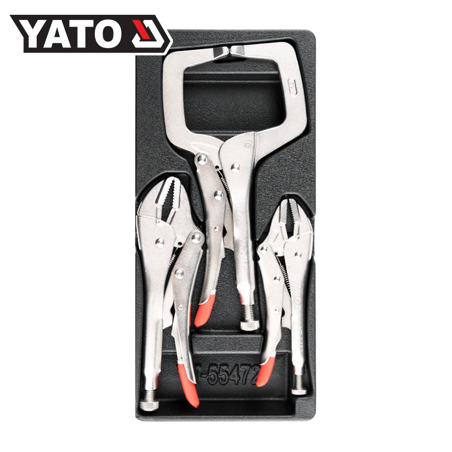 (จัดส่งฟรี) YATO YT-55472 ชุดถาดเครื่องมือ ชุดคีมล็อค 3 ตัวชุด