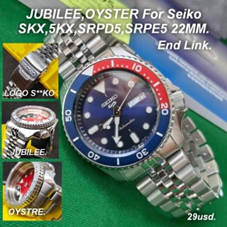 สายนาฬิกา สำหรับ Seiko skx007,009,SRPD 5 ฟรี2.5MM.สปริงบาร์และปากกาถอดสาย ชำระเงินปลายทางได้ครับ