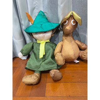 ตุ๊กตา ผ้าร่ม เพื่อนมูมิน สนัฟกิน สนิฟ มิสเตอร์เฮมูเลน  MoominVillage Sniff Snufkin งานวินเทจ งานญี่ปุ่น งานเก่า งานสะสม