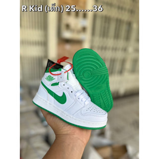 Nike jordan kids รองเท้าผ้าใบผูกเชือกแบบหุ้มข้อสำหรับเด็ก