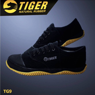 รองเท้าผ้าใบนักเรียน TIGER รองเท้านักเรียนชาย  รองเท้าผ้าใบนักเรียนดำ รุ่น TG9