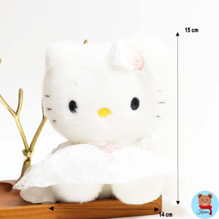 เครื่องไม่ติด Hello kitty wedding dress electric plush doll Sanrio plush doll🇯🇵ตุ๊กตาคิตตี้ มีเสียง