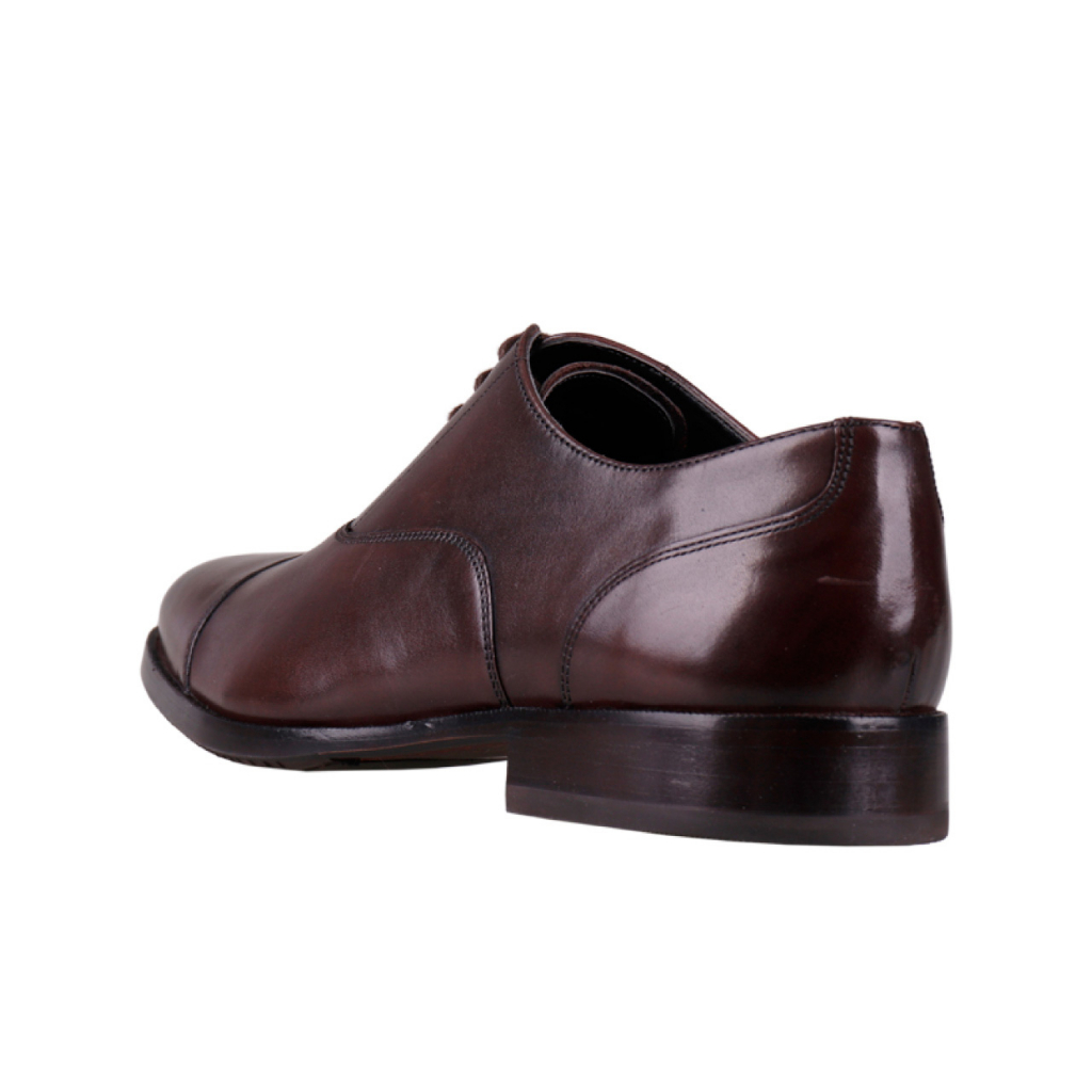 SUIT SELECT Straight Tip Dress Shoes (Dark Brown) รองเท้าหนังน้ำตาล