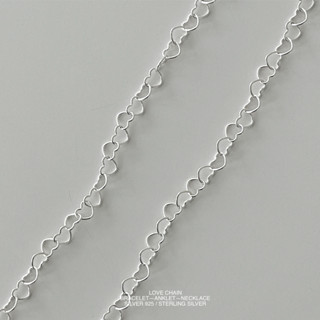 (necklace) : LOVE CHAIN NECKLACE silver925 / สร้อยคอเงินแท้ สร้อยคอหัวใจเงินแท้ / YOUR WISHLIST