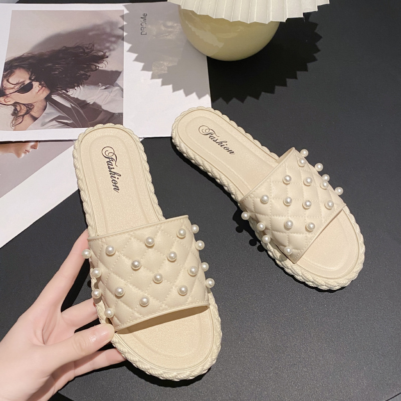 รองเท้าแตะผุ้หญิงแบบสวมสีพาสเทวพื้นนิ่ม น้ำหนักเบาใส่สบาย รุ่น2028 - รูปที่ 5