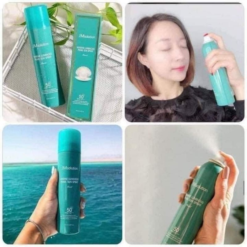 Sale!!JM Solution Marine Luminous Pearl Sun Spray SPF50+ PA++++ 180ml หมดอายุ 12/2025