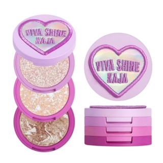 Kaja  Viva Shine Bento Highlighter + Eyeshadow Palette