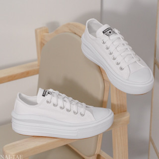 🔥CONVERSE CHUCK TAYLOR ALL STAR MOVE PLATFORM OX WHITE/WHITE