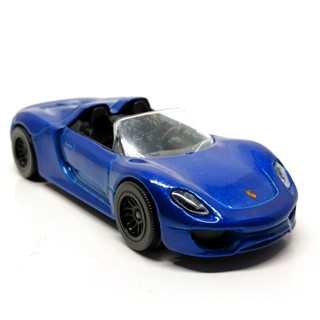 รถเหล็กมาจอเร็ต Majorette Porsche 918 Spyder สีน้ำเงิน ขนาด 1/64 ยาว 8 cm มือสอง #001