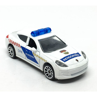 รถเหล็กมาจอเร็ต Majorette Porsche Panamera Rendoserg - Hungary Police สีขาว ขนาด 1/64 ยาว 8 cm มือสอง #001