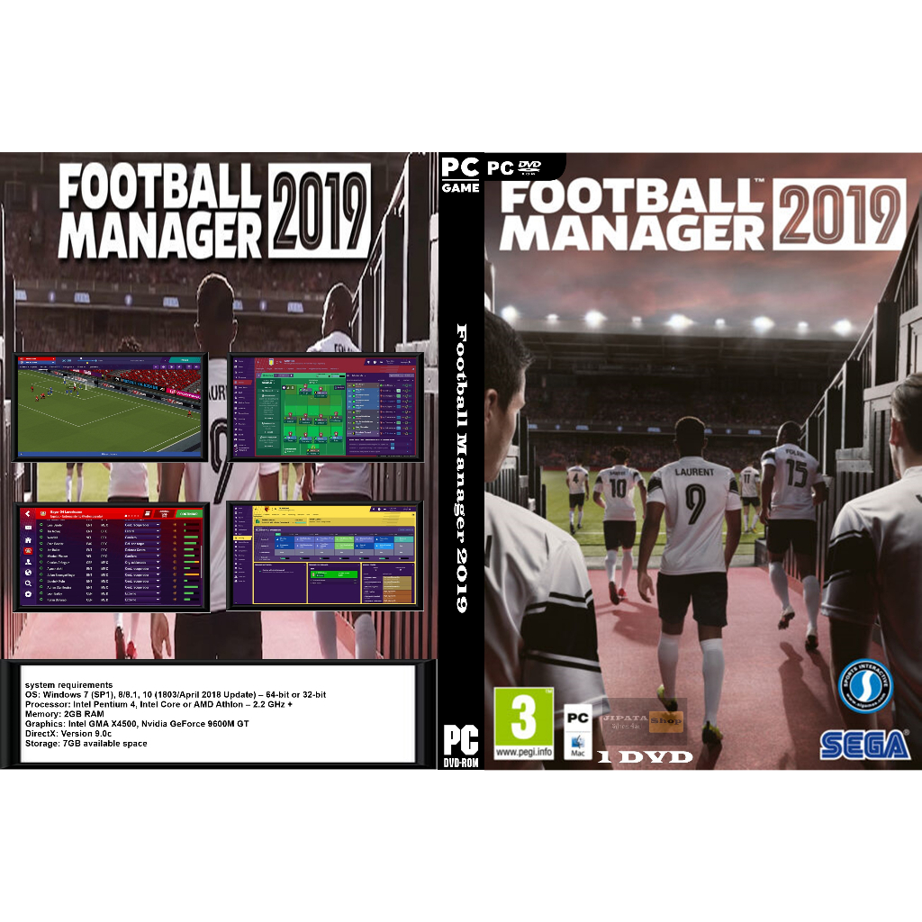 แผ่นเกมส์ PC Football Manager 2019 (1DVD)