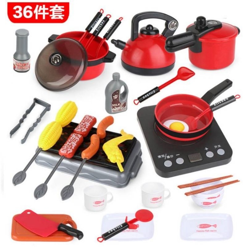 ของเล่นเด็กเครื่องครัวขนาดใหญ่ ทำอาหาร บทบาทสมมุติ  เสริมทักษะ