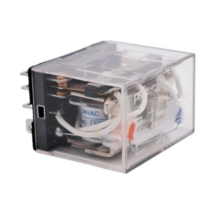 รีเลย์ LY4N-12VDC 24VDC 220VAC PNC with LED 220VAC 10A สินค้าพร้อมส่งในไทย