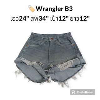 🏷️ Wrangler กางเกงยีนส์ขาสั้นเอวสูง ยีนส์สีเอิร์ทโทน