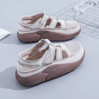 พร้อมส่งในไทยทุกวัน รองเท้าเพื่อสุขภาพส้นหนา 4 เซน รุ่น CR601