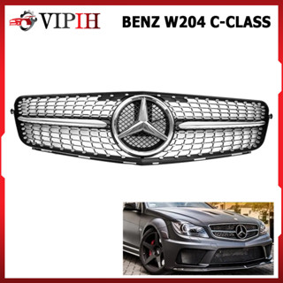 กระจังหน้า Benz W204 C-Class C180 C200 C230 C250 C300 C350 2008-2014 LEDโลโก้