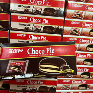 EURO Choco Pie ยูโร่ ช็อกโก พาย ขนาด 17 กรัม บรรจุ 12 ซอง ยูโร่ ช็อกโก พาย