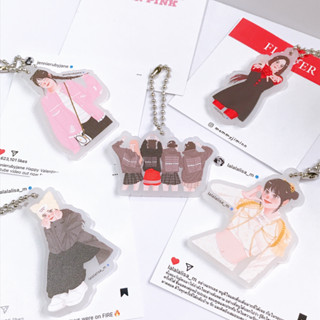 (พร้อมส่ง) พวงกุญแจ แบล็กพิงก์ blackpink เจนนี่ จีซู โรเซ่ ลิซ่า jennie jisoo rose lisa acrylic keychain