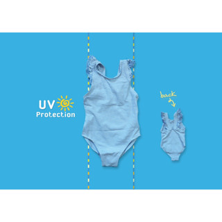 ✅ [3-6M] Next Blue Stripe Swimsuit ชุดว่ายน้ำเด็ก