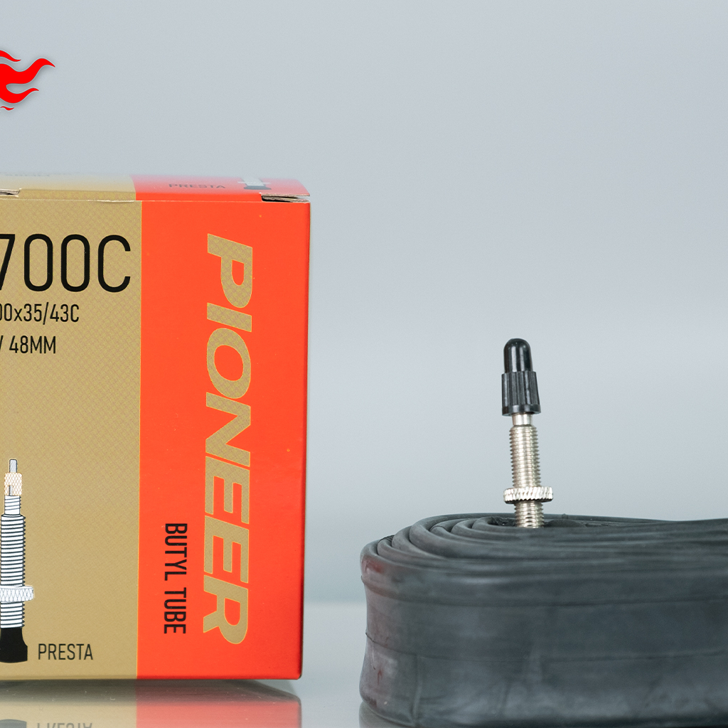 ยางในจักรยาน PC 700x35/43  ใช้กับเสือหมอบ ทัวร์ริ่ง  จุ๊บยาว 48 มม เนื้อยางบิวทิว เก็บลมได้นานเป็นเดือน ไม่ต้องสูบลมบ่อย