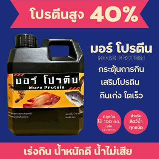 มอร์ โปรตีน [โปรตีนสูง 40%] สำหรับสัตว์น้ำ คลุกอาหาร เร่งกินเก่ง โตไว