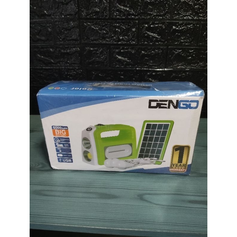 Dengo Hunter Light โซล่าเซลล์แคมป์ปิ้ง 12v สำรองไฟ Solar Cell ใช้งานได้นานสูงสุด30 ชม. Power Station ไฟฉายในตัว 3in1