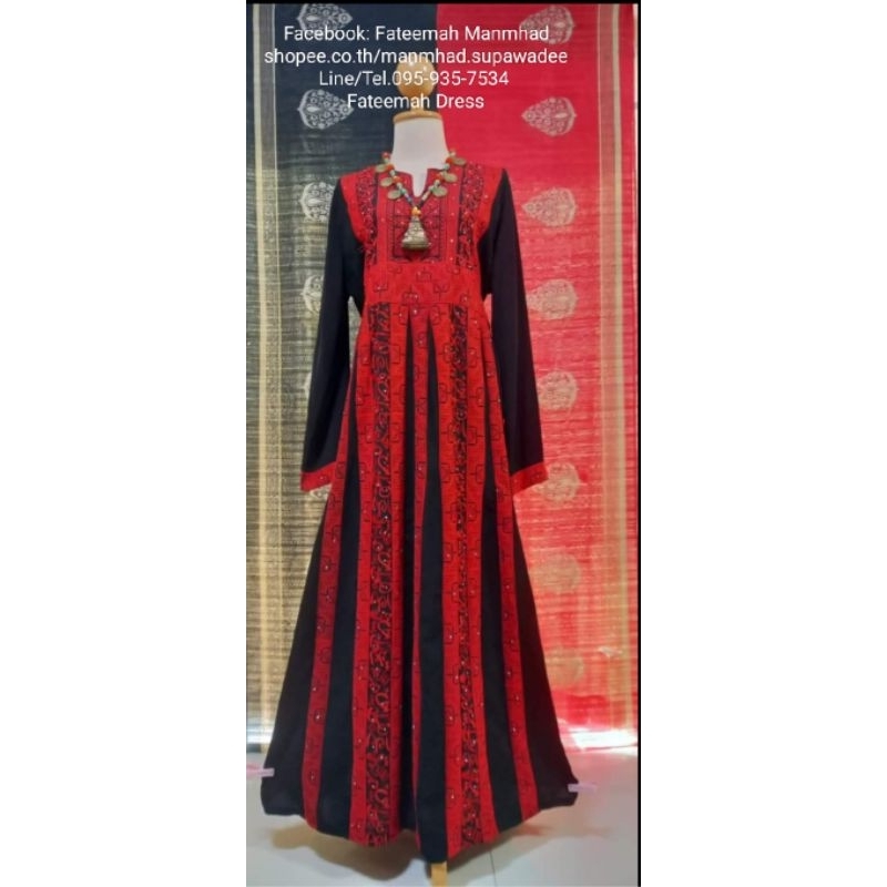 เดรสชนเผ่างานปักสวยมาก Made in JORDAN ลด🔖999฿