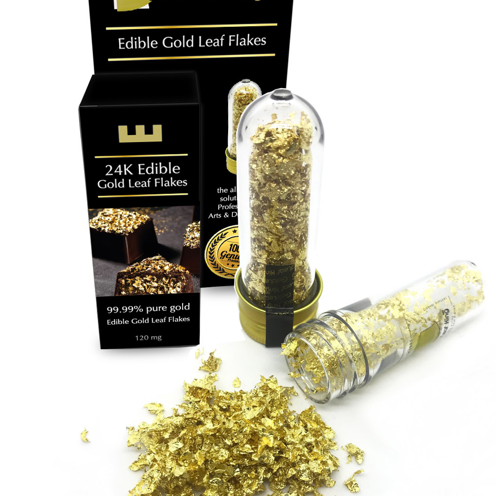 ✨ ทองคําเปลวแท้ผง 24K ขนาดผงกลาง LV-2 ทองผงหลอดเกรดพิเศษ 100% ✨ ขนาด 120mg ✨ เหมาะกับการใช้งานหลากหลายวิธีเช่นงาน Art ✨