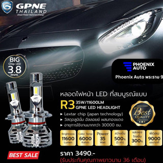 GPNE LED รุ่น R3 หลอดไฟหน้ารถยนต์ LED เกรดพรีเมี่ยม (35 วัตต์) รับประกัน 3 ปี