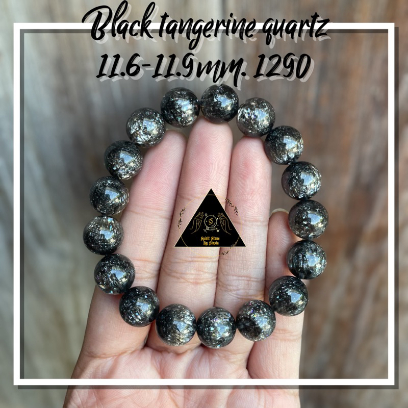 กำไลข้อมือ หินนำโชค แบล็คแทนเจอรีนควอตซ์ (Black tangerine quartz)